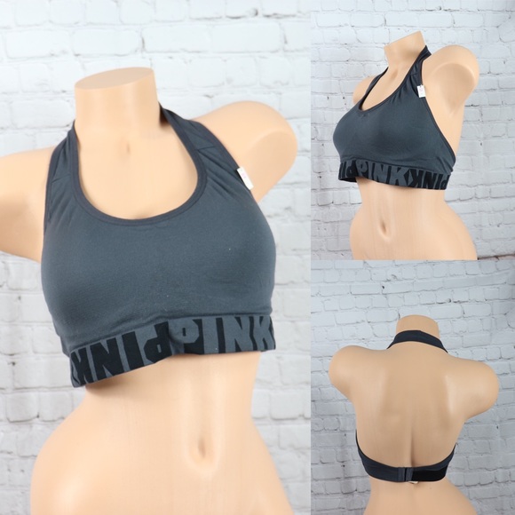 VS Pink Wireless Halter Neck Cool & Comfy Bra - Picture 1 of 8